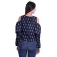 thumbnail image 4 of Moomaya Printed Casual Long Sleeve Tops Women Cold Shoulder Ruffle Sleeves Top, 4 of 4