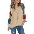 thumbnail image 1 of Womens Plus Size Tops Casual Long Sleeve Crew Neck Striped Loose Fit Tunic Tops, 1 of 6