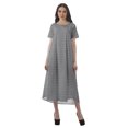 thumbnail image 1 of Moomaya Robes d'Été Imprimées pour Femmes à Manches Courtes en Coton Flex Robe de Soirée, 1 of 4