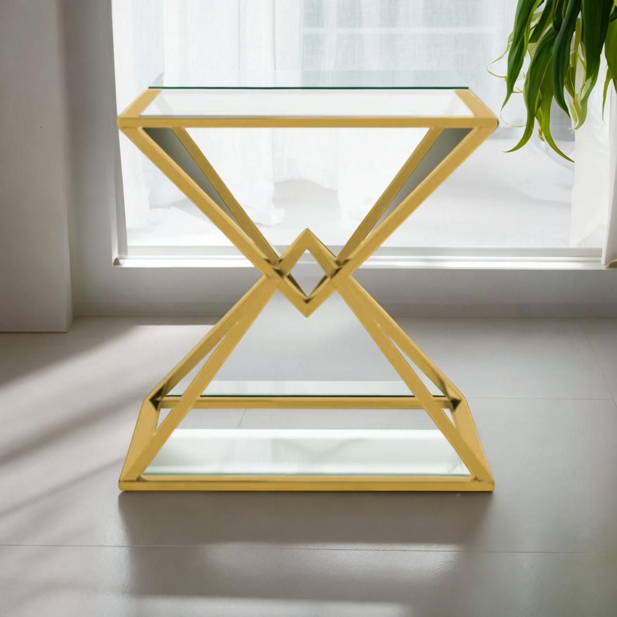 Cinna Side Table in Gold