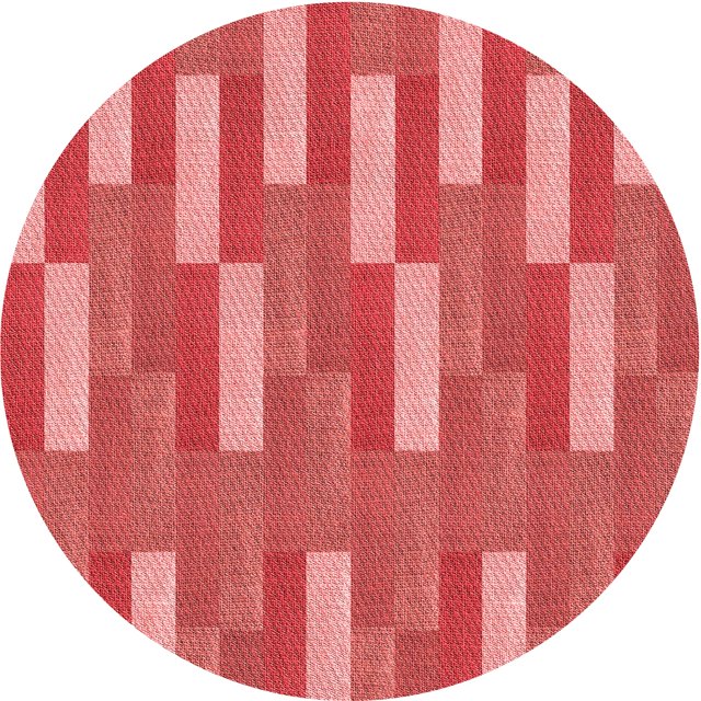 Ahgly Company Tapis d'Intérieur Lavables à la Machine, Carrés, Transitionnels, Rouges, 3 Pi Carrés