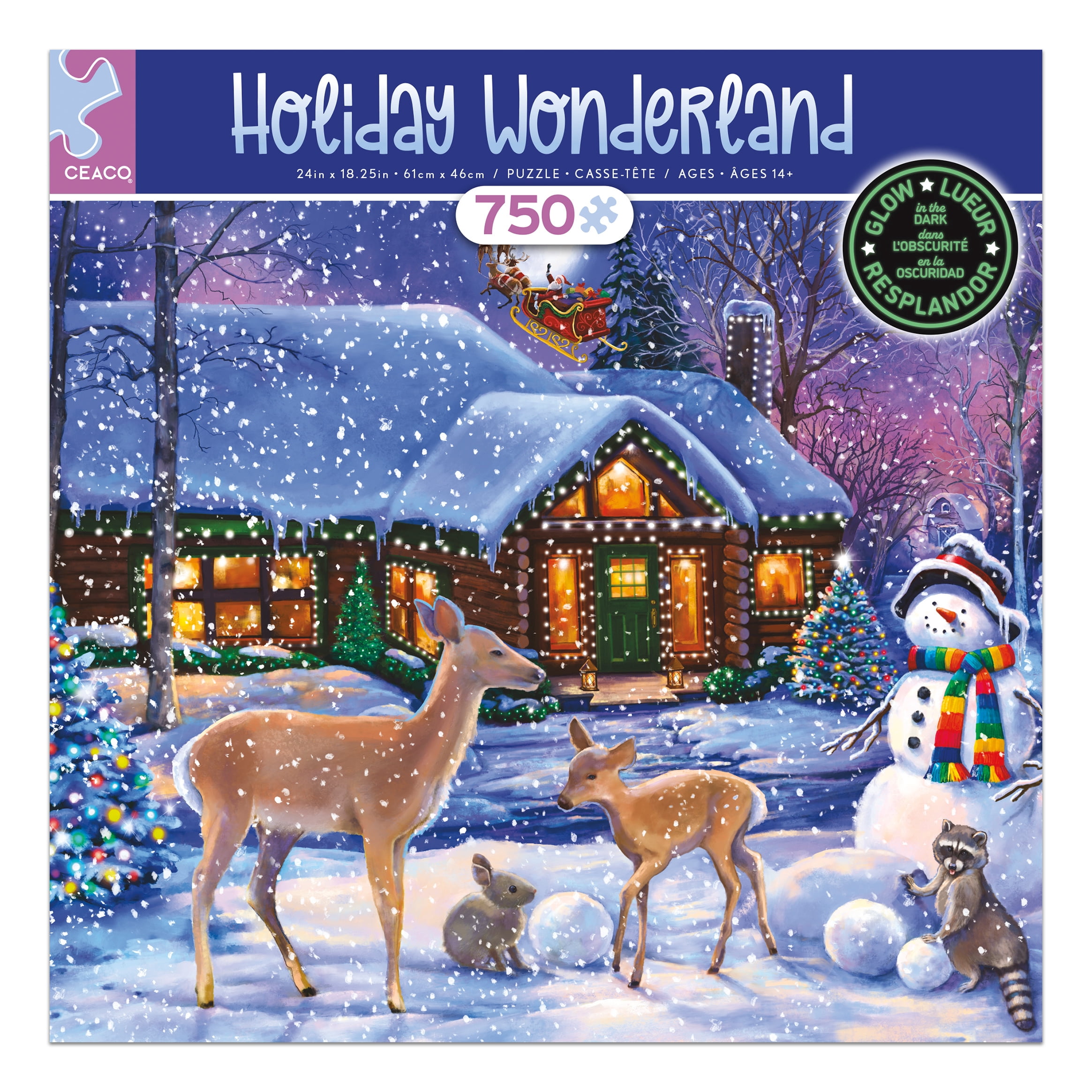Puzzle en pièces s’emboîtant Ceaco Holiday Wonderland de 750 pièces pour adultes à partir de 14 ans