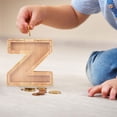 thumbnail image 4 of Danhjin Personalized Wooden Name Money Box Wooden Deposit Box Twenty Six English Letters Room Decor, 4 of 5
