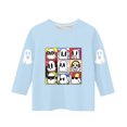 thumbnail image 4 of MKOSPLRT T-Shirts d'Halloween pour Enfants Filles Garçons Manches 3/4 Hauts Col Rond T-Shirts Graphiques Amusants Décontractés Amples T-Shirts de Sortie T-Shirts de Rentrée, 4 of 4