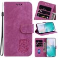 thumbnail image 1 of Compatible with iPhone 14 Embossed Cute Tiger Flip Folio Wallet Case Card Pocket Holder Cover, 1 of 5