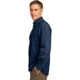 thumbnail image 4 of Port & Company Long Sleeve Denim Shirt, Ink Blue XL, 4 of 6
