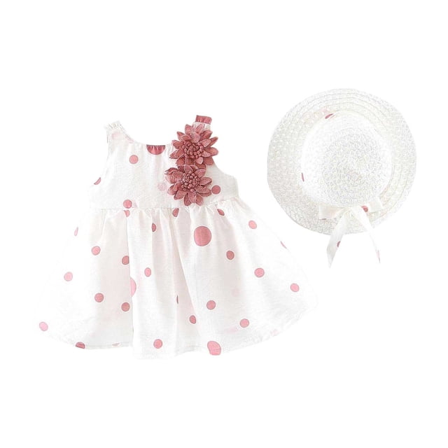 Robes Décontractées pour Fillette, Robes pour Filles, Robe d'Anniversaire pour Fille, Robe Chic pour Fillette, Vêtements pour Fillette 12-24 Mois