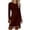 Wine, variant on Womens Sweater Mini Dress Long Sleeve Crewneck Tassel Hem Short Dress Casual Fringe Bodycon Ribbed Knit Dresses Dress for Graduation for Women Navy S