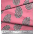 thumbnail image 2 of Soimoi Viscose Chiffon Fabric Paisley Block Print Fabric by Yard 42 Inch Wide, 2 of 3