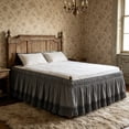 thumbnail image 4 of MTBLYS Elastic Pleated Bed Skirt Non-Slide Design Polyester Hotel Style Drooping Bed Skirt 1-Pack for Home Hotel Spring Mattress Use, 4 of 6