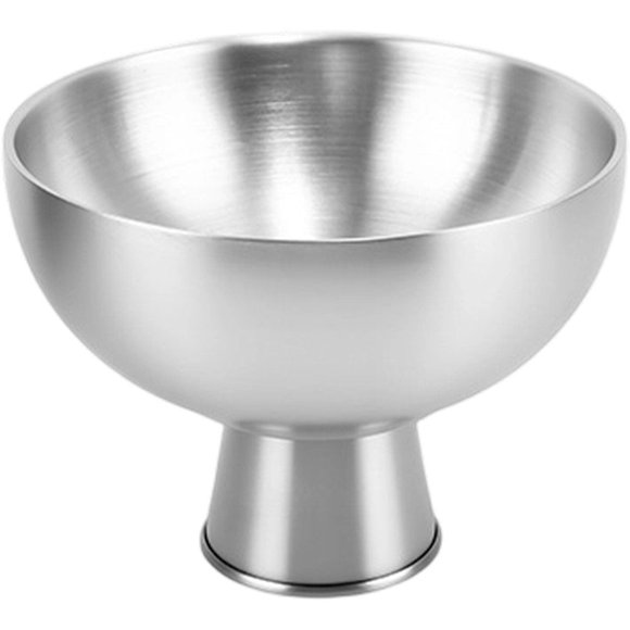 Slccxzc 304 Stainless Steel Footed Dessert Bowl Ice Cream Cup Salad Cup for Pudding Fruit