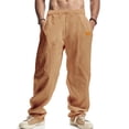 thumbnail image 2 of Pantalon de Plage Droit Décontracté pour Hommes Couleur Unie Mode Extérieure, 2 of 9
