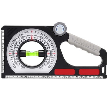 Binwennn Portable Mechanical Inclinometer Engineering ABS/Aluminum Slope Ruler High Precision Angle Finder (±1°/0 90°) For Construction Industrial & Household Use 2ml Measuring Stick Woodworking Table