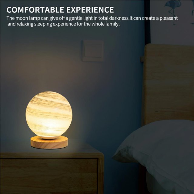 Lampe de Table Usb Planète Lune Lampe Lune Veilleuse Étoilée Chambre