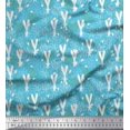 thumbnail image 1 of Soimoi Cotton Voile Fabric Leaves,Floral & Rabbit Cartoon Decor Fabric Printed Yard 42 Inch Wide, 1 of 3