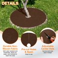 thumbnail image 4 of Uxcell 6pcs Tree Mulch Ring 24.4 Inch Non-Woven Round Tree Protector Weed Barrier Mat Plant Cover Rings for Weed Grass Control Root Protection, Brown, 4 of 7