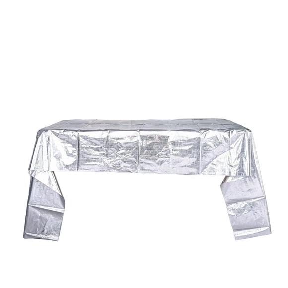 Metallic disposable table cover