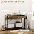 thumbnail image 4 of HOMCOM Table Console Vintage Table de Sofa avec Tiroirs Étagère de Rangement, 4 of 10