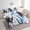 Black Blue, variant on YST 7 Piece Boys Black Blue Bedding Sets Queen Abstract Graffiti Comforter Set For Kids Grunge Oil Painting Watercolor Stripes Bed In A Bag With Sheets Modern Fashion Reversible Bed Set