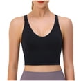 thumbnail image 1 of Yuyuzo Sports for Women Seamless Full Coverage Quick Dry Workout Bra Wireless Crop Tank Tops Undewear, 1 of 7