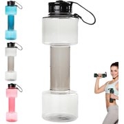 MTBLYS Dumbbell Water Bottle 700Ml Portable Hydration Cup Secure Leak-Proof Lid Lightweight Polypropylene Gym Workout Outdoor Use