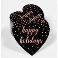 thumbnail image 2 of Inkdotpot Real Rose Gold Foil Happy Holiday Tag Favor Hang Paper Tag 50 Pieces, 2 of 6