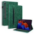 thumbnail image 1 of For Samsung Galaxy Tab S9 S8 S7 Plus FE Ultra Case PU Leather Business Tablet for Galaxy Tab S9 S8 S7 FE Plus Ultra Book Cover Green Galaxy Tab S9 Ultra, 1 of 6