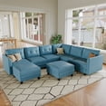 thumbnail image 1 of LLappuil Modular Sectional Sofa, 8 Seat Modular Sectional Sofa with Storage, Faux Leather Waterproof Sofa for Living Room, 1 of 8