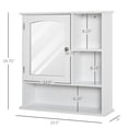 thumbnail image 3 of kleankin Armoire de Salle de Bain Murale avec Miroir, avec Porte et Tablette Ajustable, 3 of 10