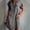 Grey, variant on TIMIFIS Women Denim Shirt Dresses Short Sleeve Distressed Jean Dress Button Down Casual Tunic Top