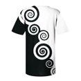 thumbnail image 4 of Pompotops Mode Femme Décontractée Imprimé Col Rond Ample Manches Courtes T-shirt Haut Blouse Chandail Liquidation, 4 of 5