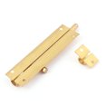 thumbnail image 2 of Unique Bargains 4' Long Brass Door Security Latch Sliding Lock Barrel Bolt Gold Tone, 2 of 3