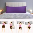 thumbnail image 2 of PiccoCasa Cotton Body Pillow Case with Zipper Closure Grape 20"x 55" 1PCS, 2 of 7