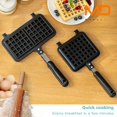 thumbnail image 4 of 1pc Mini Waffle Maker Machine,Double-headed Rectangular Waffle Baking Pan,Nonstick Waffle Pan for Pancakes, Waffles, Paninis, Breakfast, Lunch, Snack, Home Waffle Molds,, 4 of 11