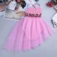 thumbnail image 4 of Manyakai Robe de Danse Ballet pour Filles Enfants, Robe Tutu en Tulle à Dos Croisé avec Paillettes, Justaucorps, Tenue de Danse Lyrique, Rose P, 4 of 7