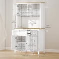 thumbnail image 3 of HOMCOM 71" Kitchen Pantry Storage Cabinet w/Adjustable Shelves Glass Door, 3 of 10