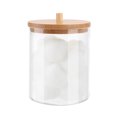 thumbnail image 1 of Cotton Swab Storage Box Round Clear Container for Cotton Pads Makeup Sponges, 1 of 6