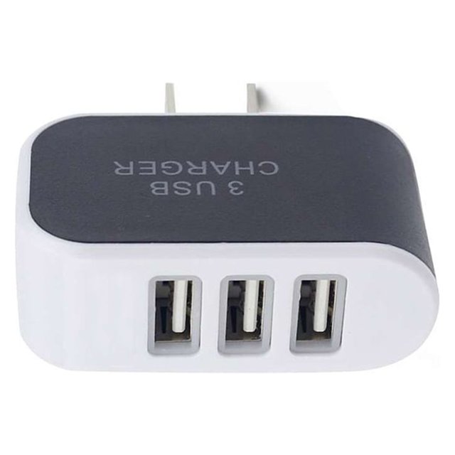 Universal Candy Color 3 USB Multi-Port Wall wall charger Charger US Plug Wall Adapter Cube Block AC 110-220V 5V