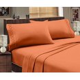 thumbnail image 1 of Greek Key Ultra Soft 1800 Series Egyptian Comfort 3 Piece Sheet Set (Twin, Orange), 1 of 5