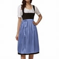 thumbnail image 1 of GDREDA Oktoberfest Bavarois Tablier Mi-Long Classique Uni pour Femme avec Liens pour Robe de Fête pour Rassemblements Festifs, 1 of 8