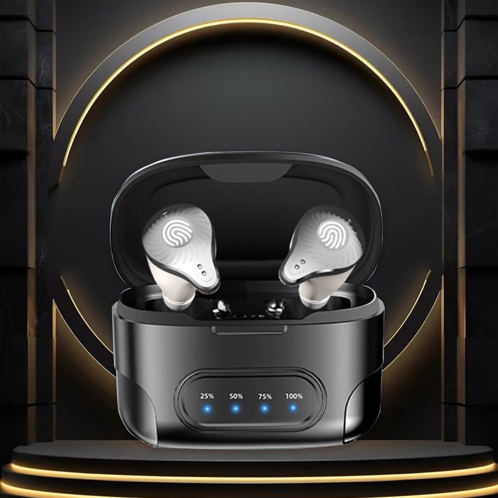 Birdeem Speakers Bluetooth Wireless, Wireless Earplugs Bluetooth 5.3 In-Ear Bluetooth Headset Ipx3 Waterproofing Grade Intelligent Noise Reduction Led Power Display Charging Case