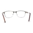 thumbnail image 2 of Lunettes de Lecture Progressives à Demi-Cerclage en Métal Rectangle à Charnière à Ressort 3 Multi-Foyers Brun Argent +1,00, 2 of 4