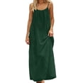 thumbnail image 1 of GDREDA Robe Maxi Sans Manches pour Femmes, Dos Ouvert, Coupe Ample, Robe de Maison Décontractée, Tenue d'Intérieur, Robe de Maison, Couvre-Maillot, Vert, G, 1 of 8