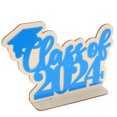 thumbnail image 1 of OULII Blue Wood Graduation Decor for Party Centerpieces and Tabletop Adornments 2024, 1 of 5
