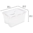 thumbnail image 2 of Sterilite 48 Qt Hinged Lid Storage Box Plastic Stackable Bin with Lid, 12 Pack, 2 of 8