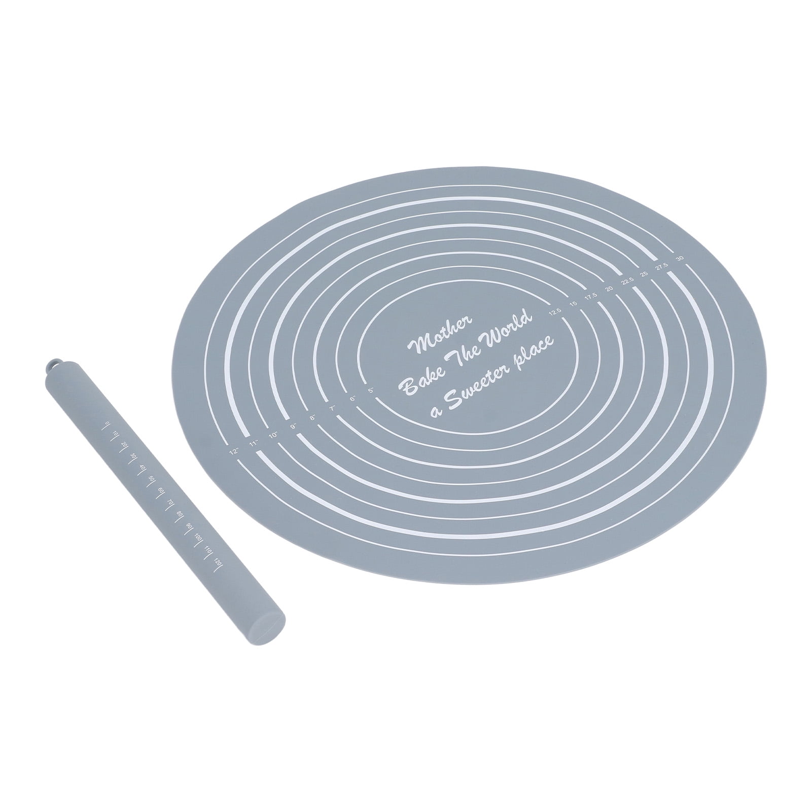 Non Stick Rolling Pin, Silicone Dough Roller Set Home Kitchen Bakers Pastry Cutter, Dough Cutter, Baking Mat for Home Kitchen Cooking
