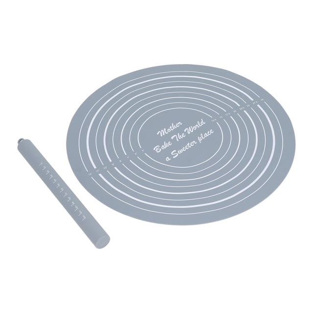 Non Stick Rolling Pin, Silicone Dough Roller Set Home Kitchen Bakers Pastry Cutter, Dough Cutter, Baking Mat for Home Kitchen Cooking