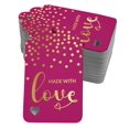 thumbnail image 1 of Inkdotpot 50 Pack Made With Love Text Favor Paper Tags Craft Real Gold Foil Hang Tag, 1 of 6