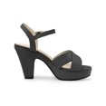 thumbnail image 3 of BLISSFUL STEP Women's Platform Chunky Heels Ankle Strap Sandals Grey (Size 10), 3 of 6
