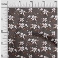 thumbnail image 2 of oneOone Cotton Silk Brown Fabric Floral Craft Projects Decor Fabric Printed By The Yard 42 Inch Wide, 2 of 4